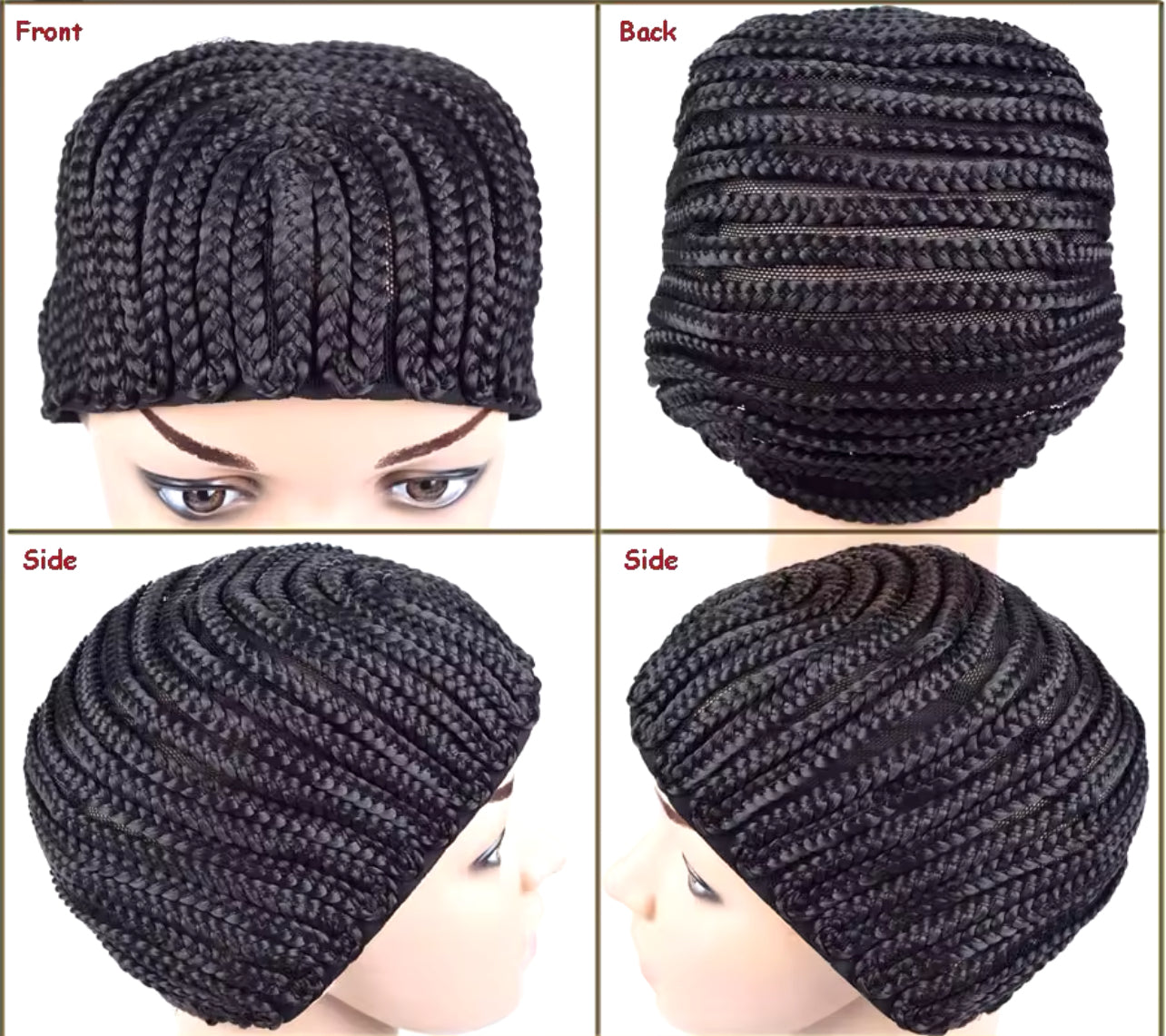 Bonnet tressée pour montage de perruque - Perruque naturelle