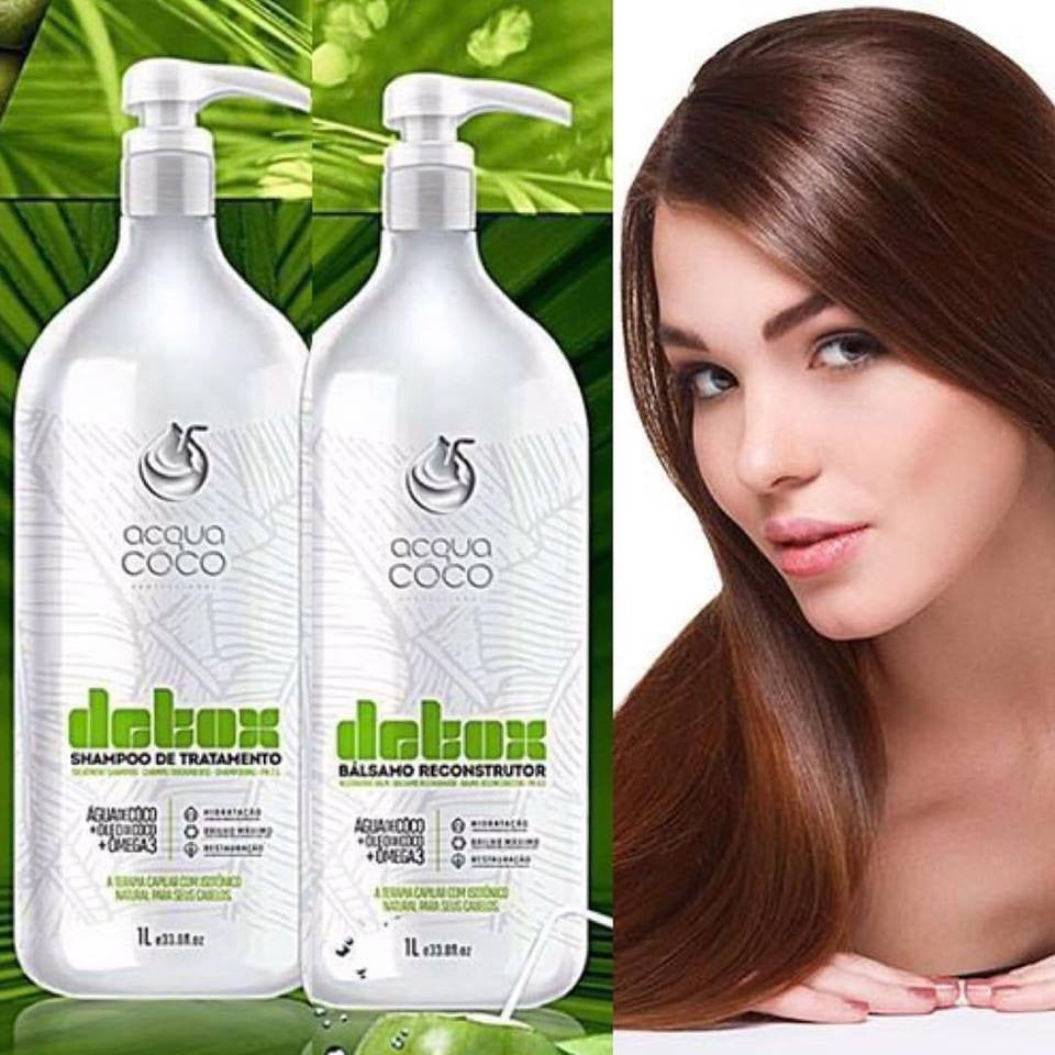 Grand kit soin traitant - 1 litre (2 pc : Shampoing + Baume restructurante) - Perruque naturelle