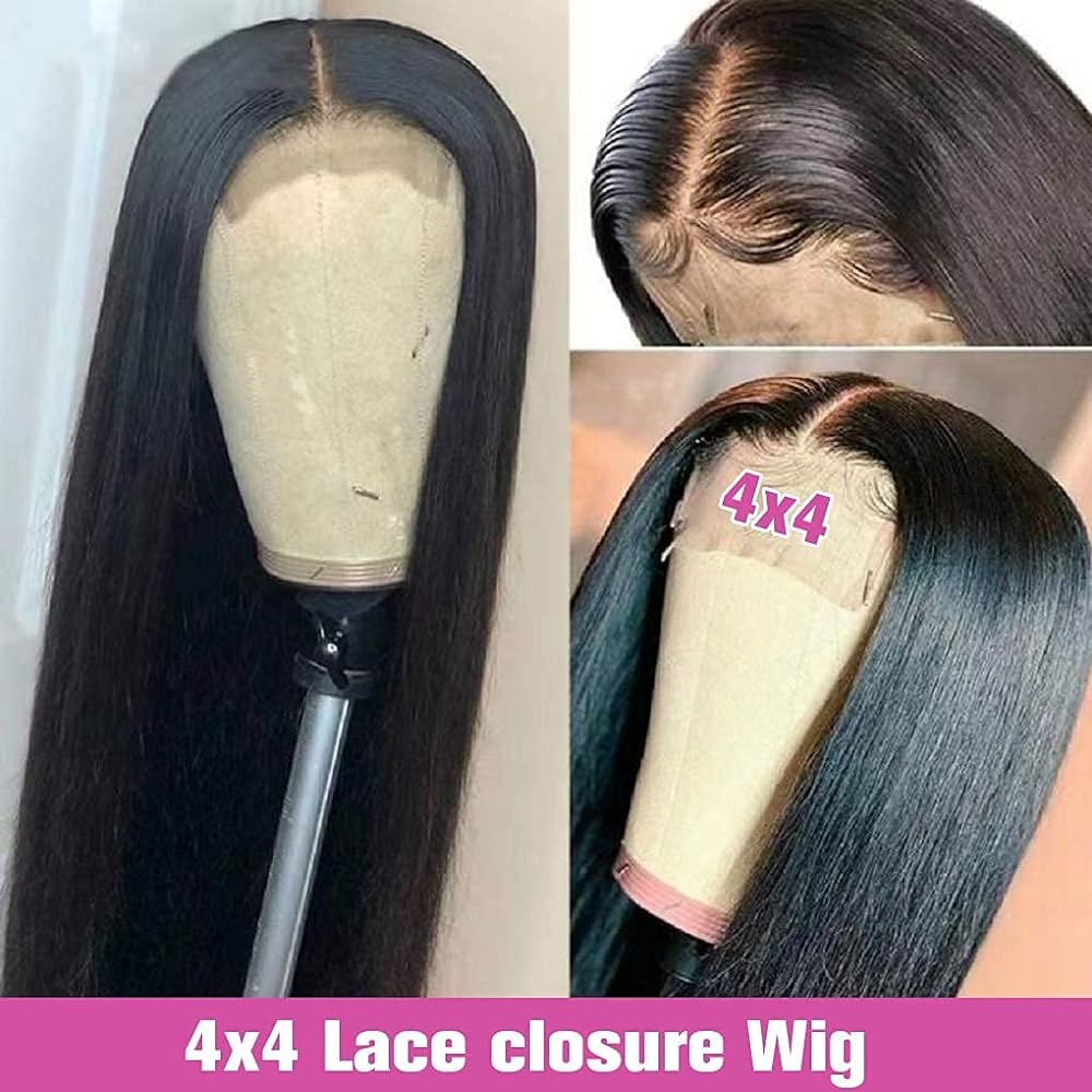 Perruque closure lace brésilienne lisse raie milieu - Cecilia - Perruque naturelle